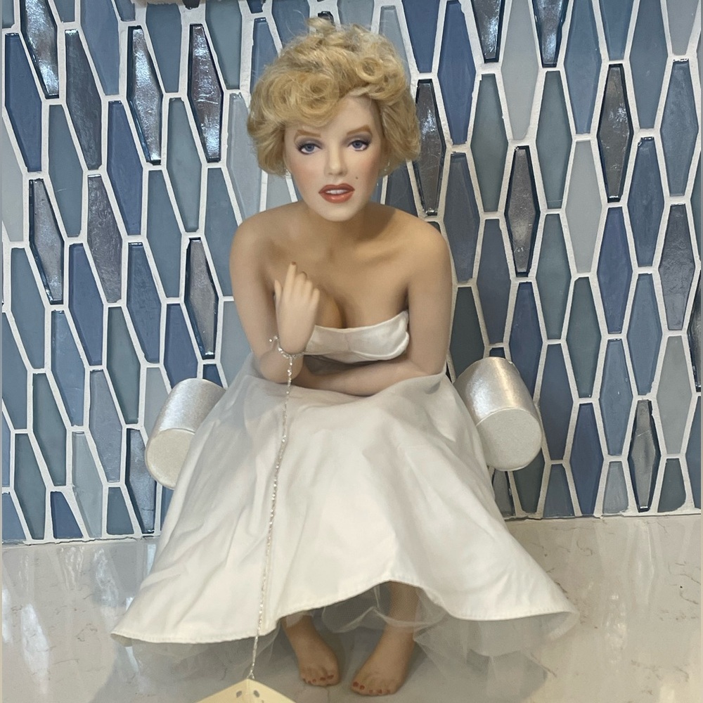 Vintage Marilyn Monroe White Porcelain Doll